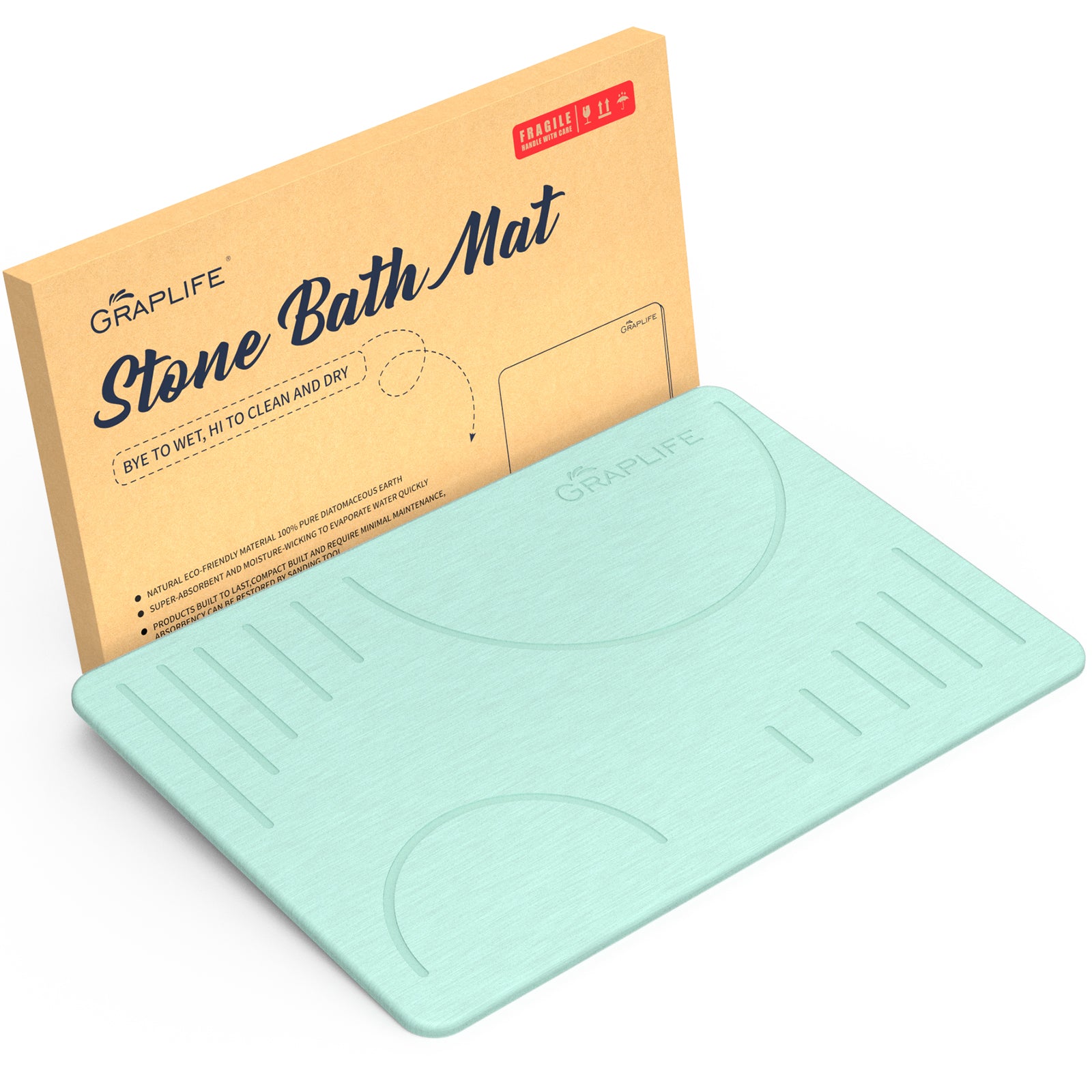 Graplife Stone Bath Mat Blue